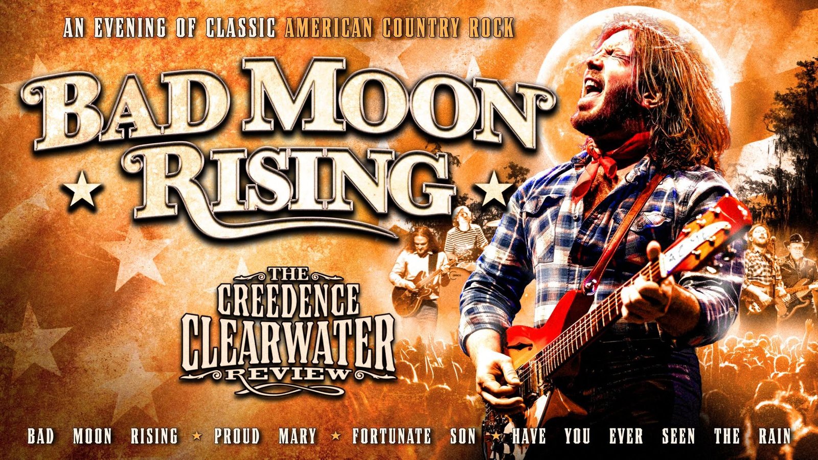 ‘BAD MOON RISING’ – CREEDENCE CLEARWATER REVIEW – Live at The Purty Kitchen