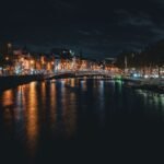 Ha'penny Bridge lit up at night over the River Liffey, the heart of New Year's Eve in Dublin