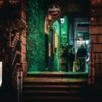 People enjoy Dublin's vibrant nightlife in the iconic Temple Bar area.